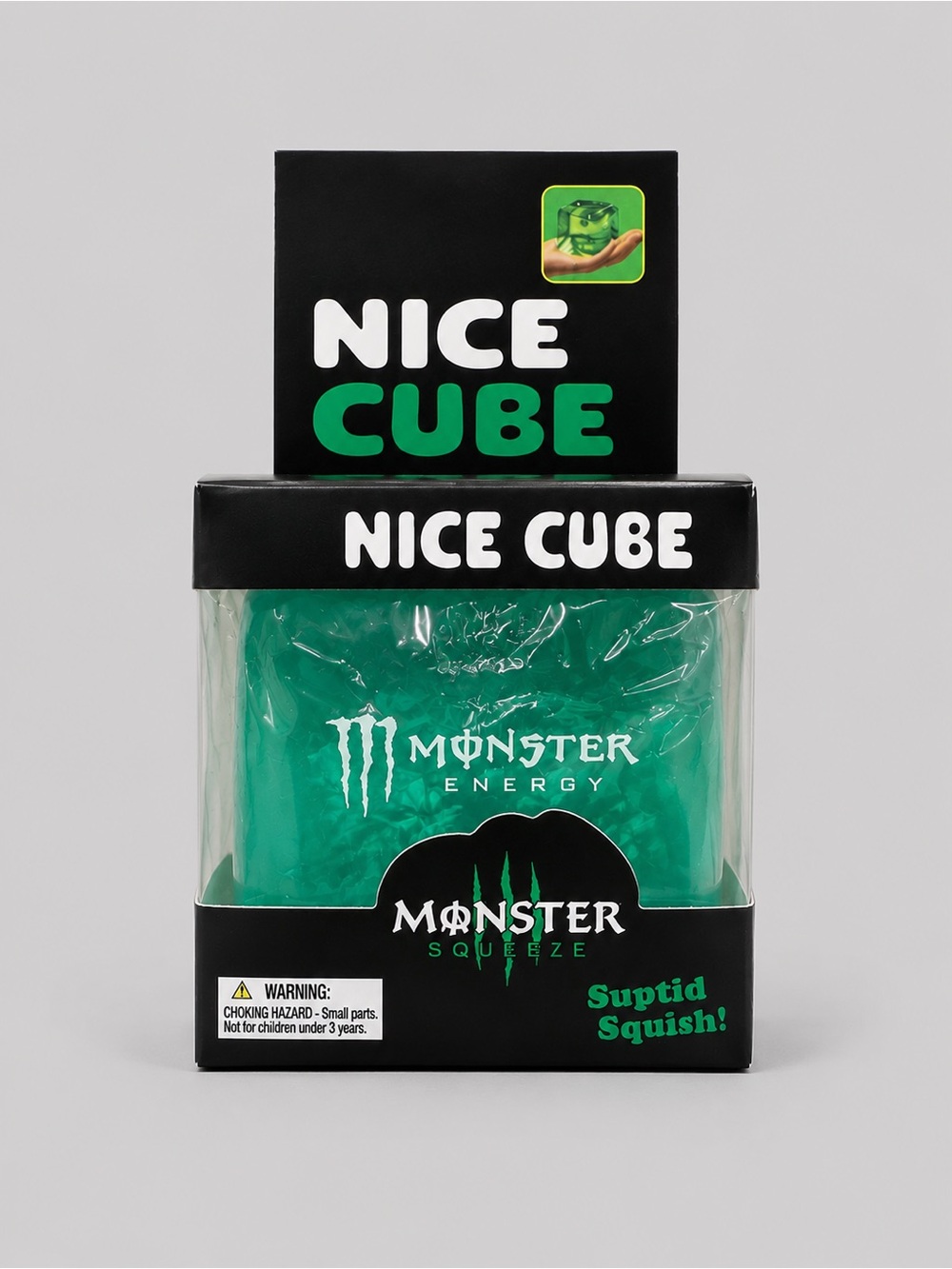 Monster Energy Nice Cube Squishy – Green Sensory Stress Toy